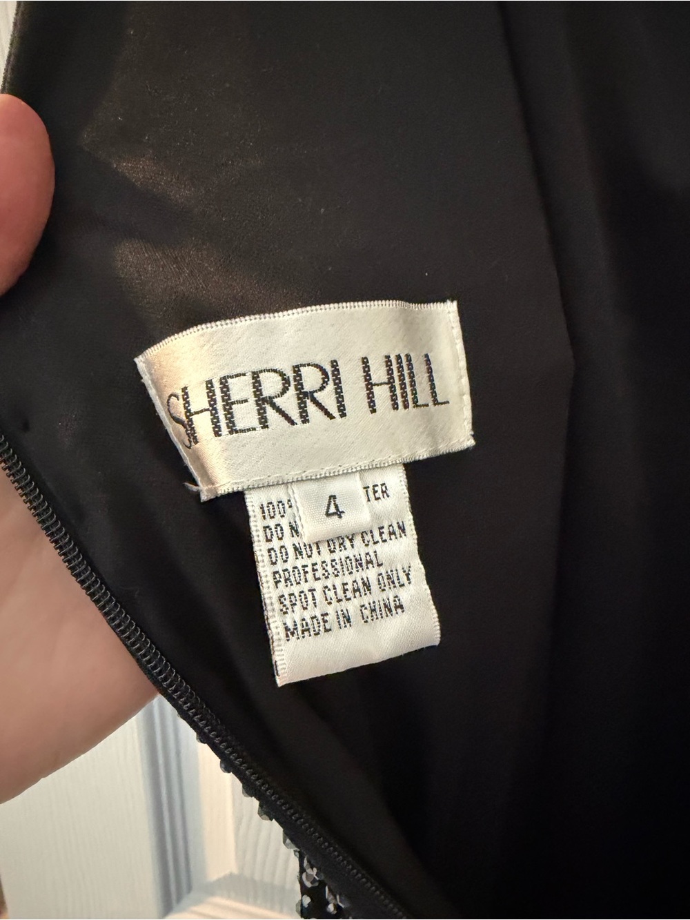 Sherri Hill Black Crystal-Embellished V-Neck Maxi Gown - Picture 6 of 6